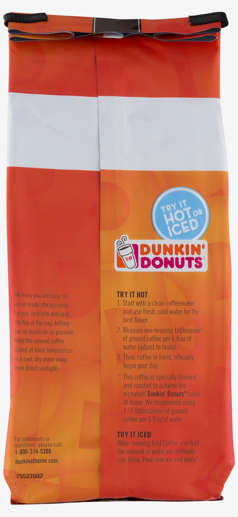 Dunkin' Donuts Original Blend Medium Roast Ground Coffee, - Dunkin Donuts, transparent png download