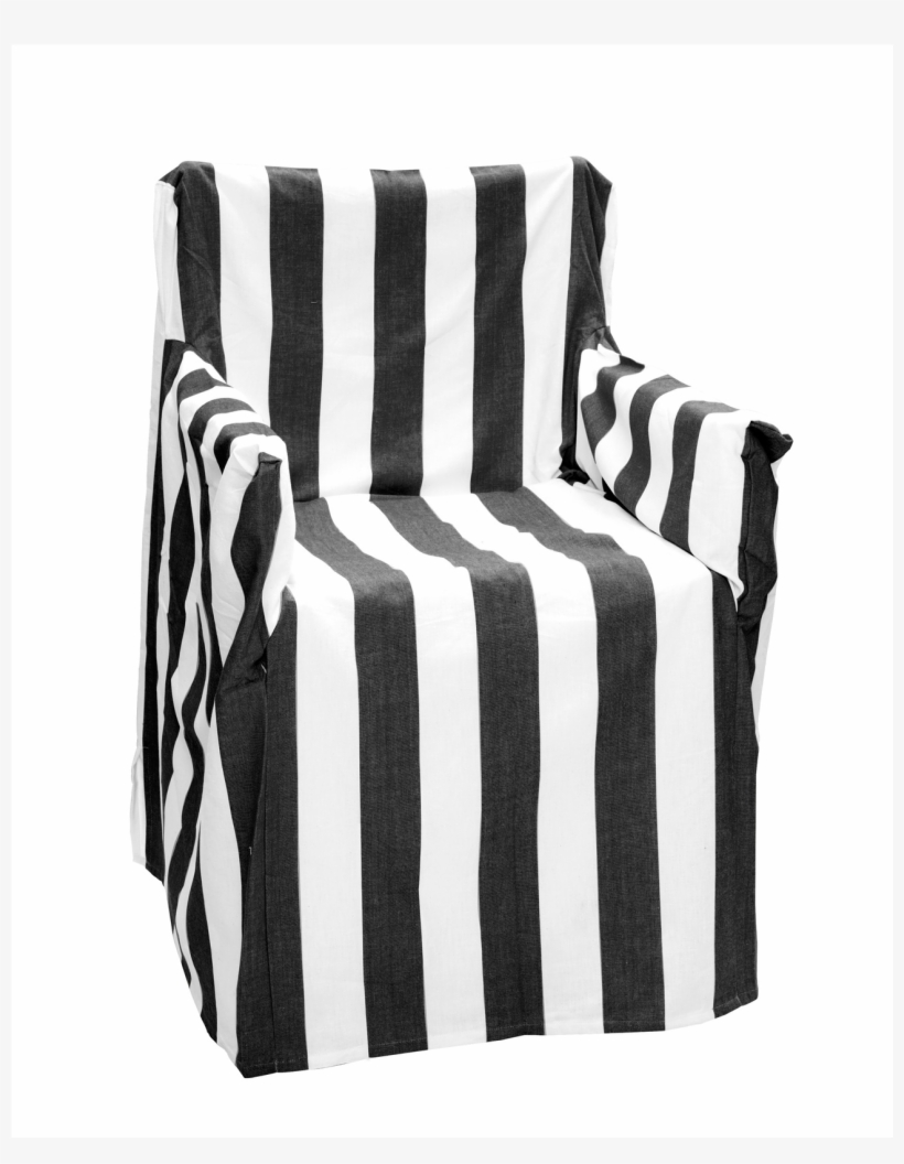 Black And White - Chair Cover Black, transparent png download