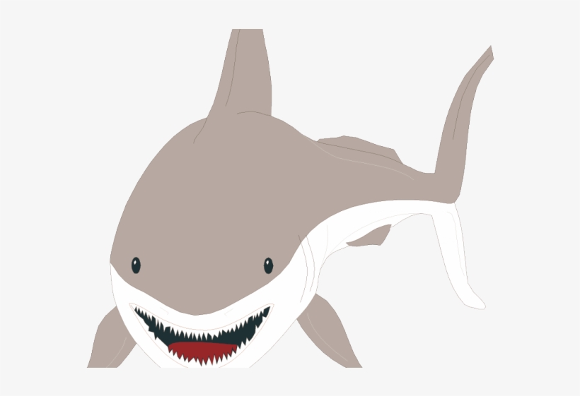 Bull Shark Clipart Smiley Shark - Shark With No Background, transparent png download