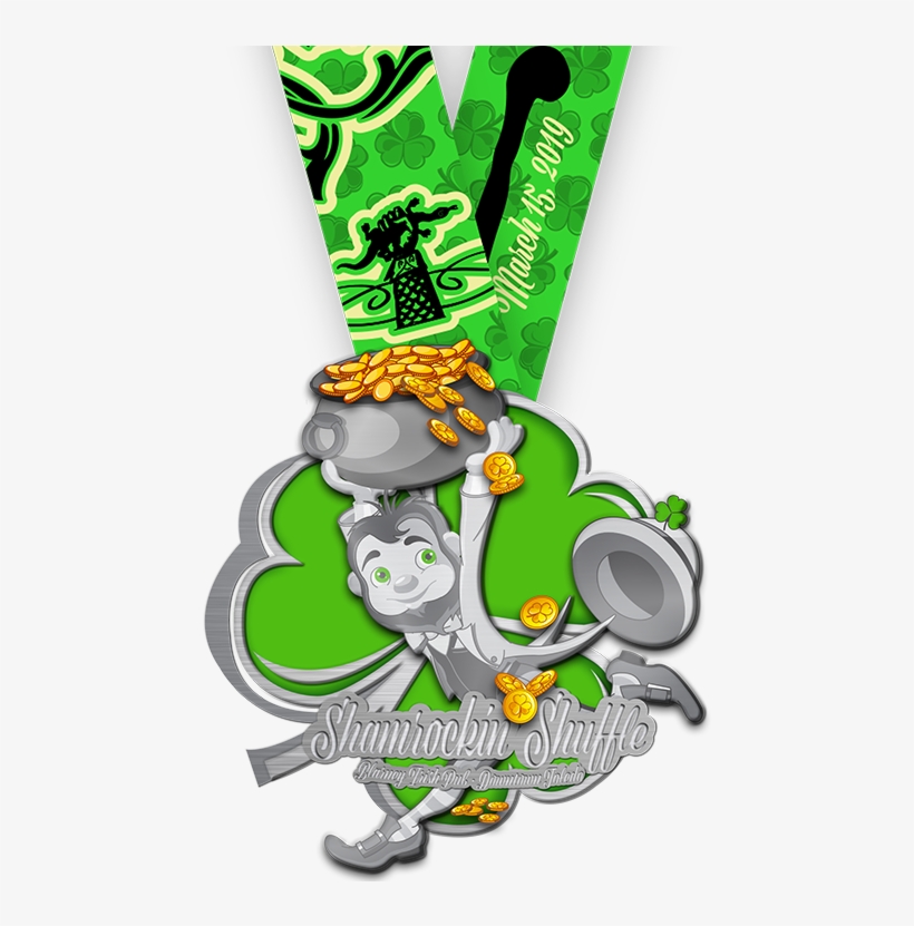 2019 Black Unisex Blarney Shamrockin' Shuffle Long-sleeve - Cartoon, transparent png download