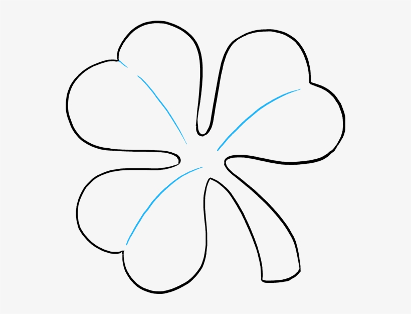 How To Draw A Really Easy Tutorial - Shamrock Drawing, transparent png download