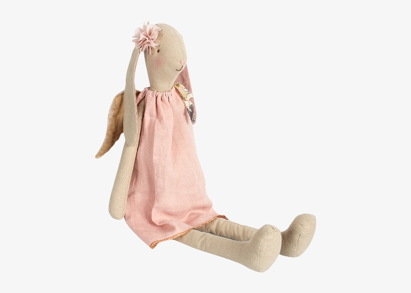 Maileg Medium Angel Bunny Gloria With Pink Dress - Maileg Medium Bunny Bella, transparent png download