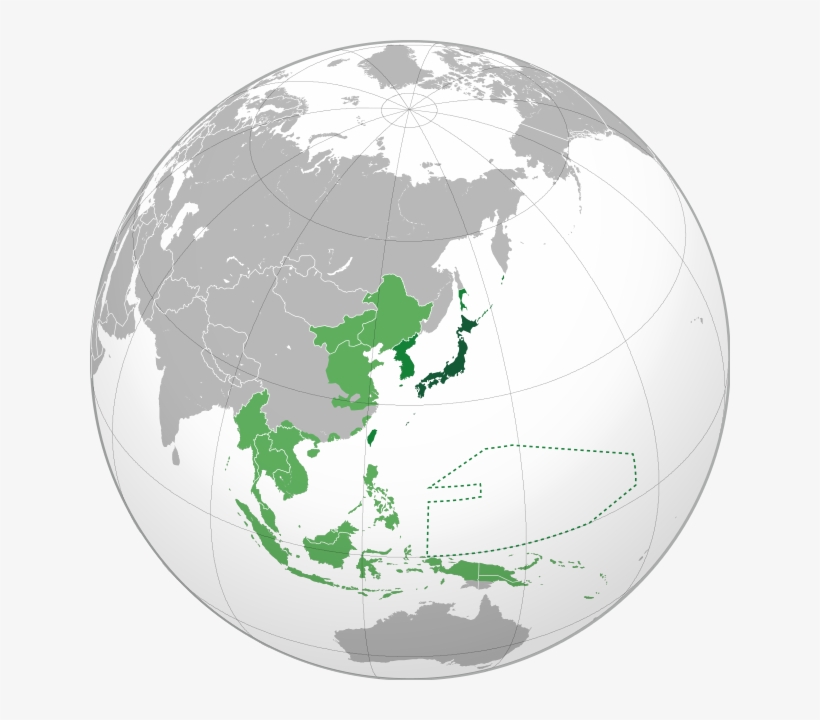 The Greater East Asia Co-prosperity Sphere In - Japon Sur La Carte Du Monde, transparent png download