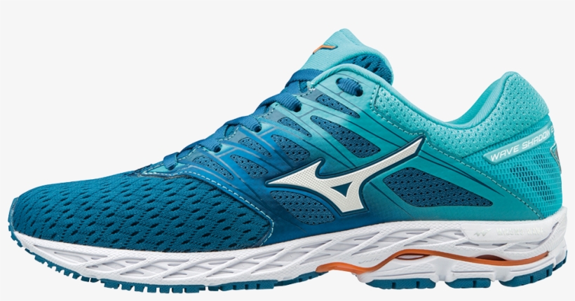 Left Side Of Blue Mizuno Wave Shadow 2 Women's Running - Mizuno J1gc183007, transparent png download