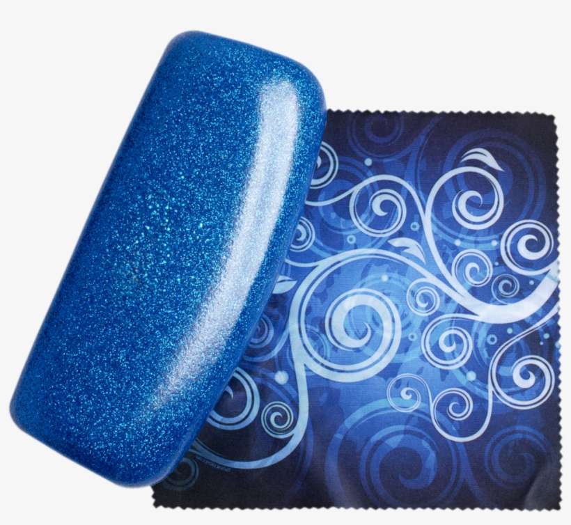 Sapphire Blue Medium Premium Fashion Women's Hard Eyeglasses - Makeup Mirror, transparent png download