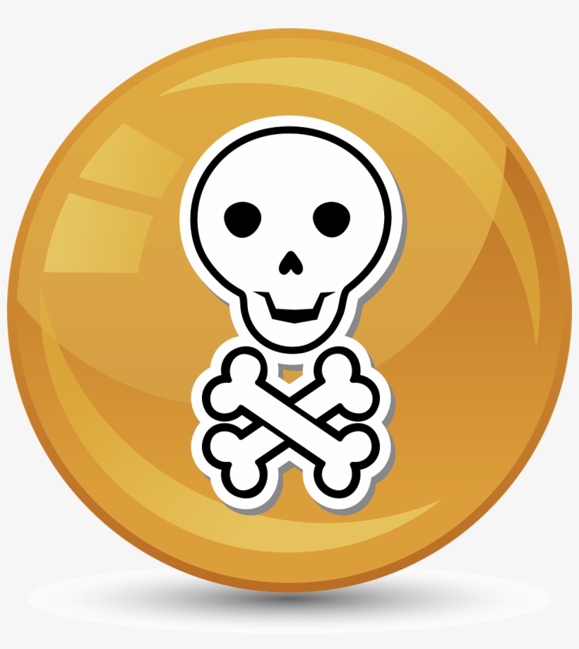 Skull And Crossbones Death Halloween, transparent png download