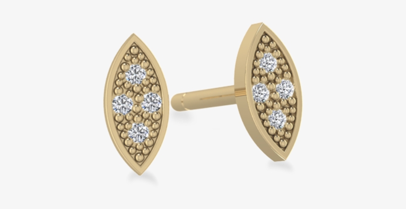 Nature Inspired Cherry Leaf Ethical Diamond Earrings - Earrings, transparent png download
