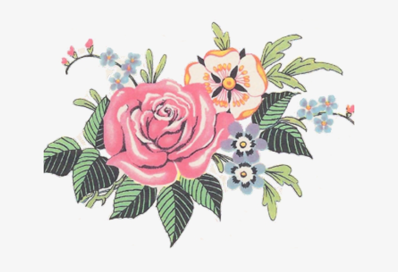 Vintage Flower Clipart Transparent Background - Portable Network Graphics, transparent png download
