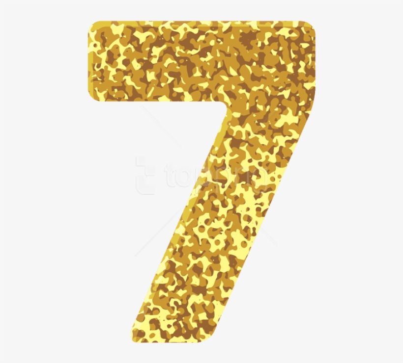 Free Png Download Gold Style Number Seven Clipart Png - Number, transparent png download