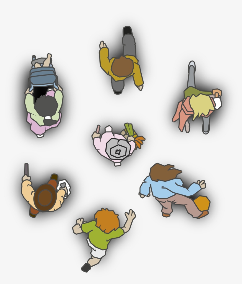 This Free Icons Png Design Of Seven Walking Pedestrians, transparent png download