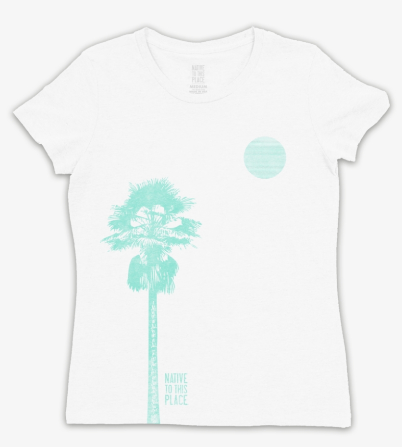 W's Ca Desert Palm Organic Cotton T-shirt - Desert Palm, transparent png download