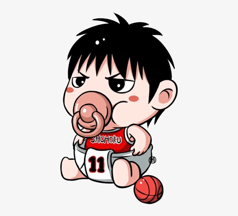 Sakuragi Hanamichi Slam Dunk Cartoon Pacifier Child - Stiker Slam Dunk Hanamichi Sakuragi, transparent png download