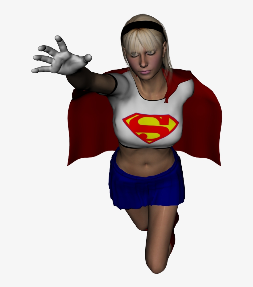 Photo Supergirl-007 - Cartoon, transparent png download