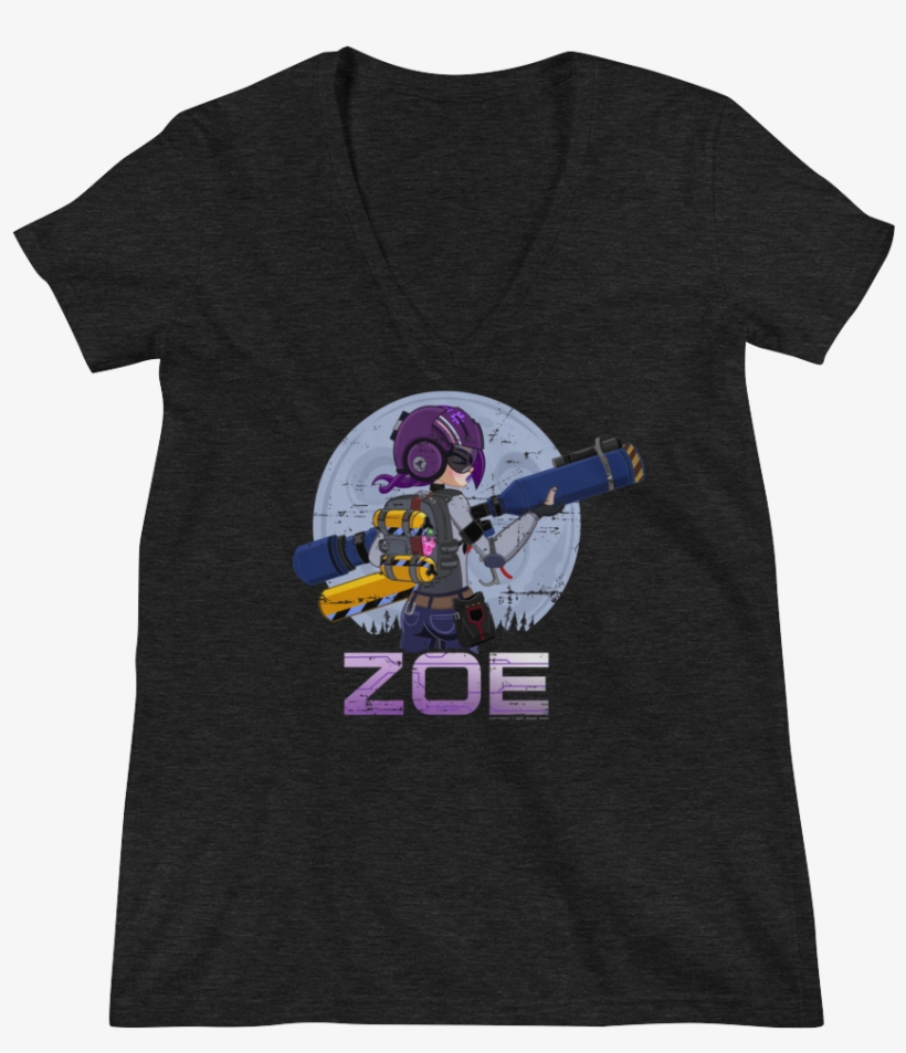 Zoe Women's V-neck Distressed Shirt - Shirt, transparent png download