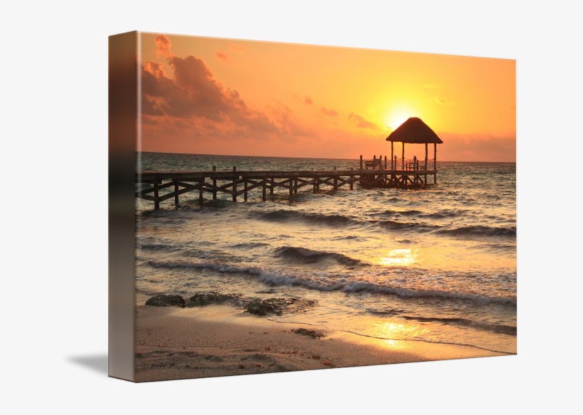 Graphic Black And White Download Dock Playa Del Carmen - Pier, transparent png download