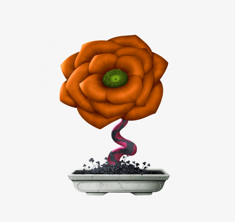 Black Hole Marbled - Flower, transparent png download