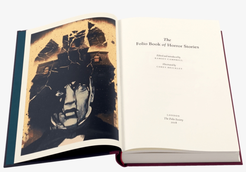 The Inside Cover Of The Folio Book Of Horror Stories - Magazine, transparent png download