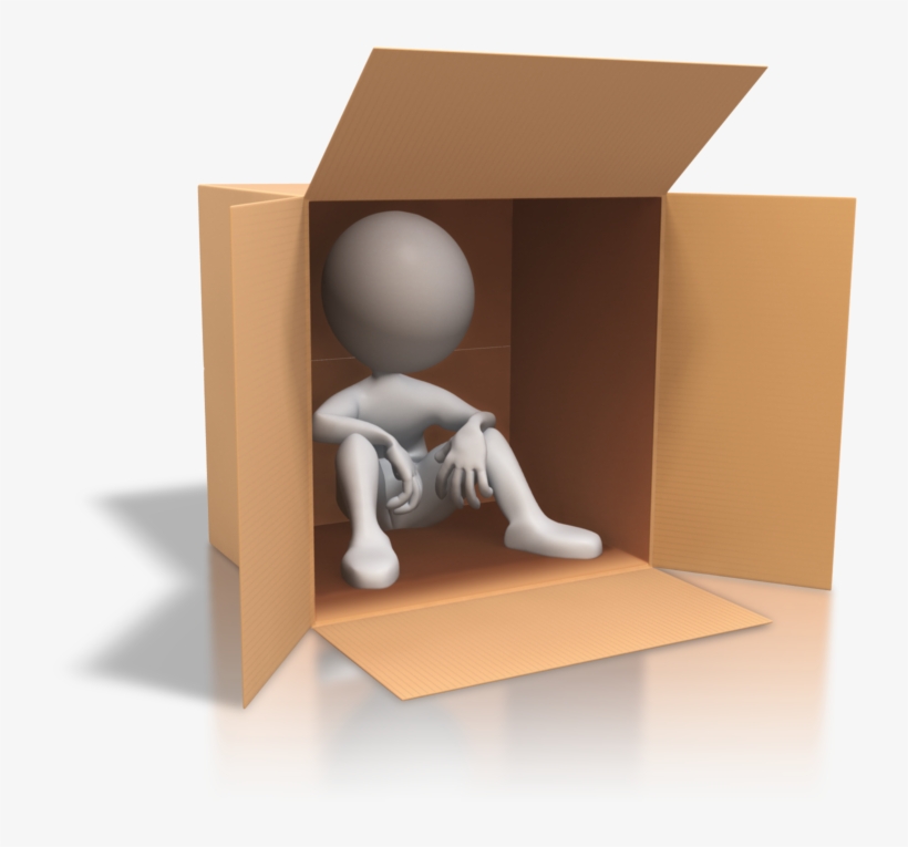Go To Image - Stick Figure In A Box, transparent png download
