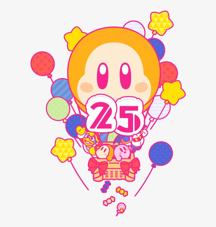 Enjoy Some New Art And Logos Starring Dream Land's - Kirby 25th Anniversary Background, transparent png download