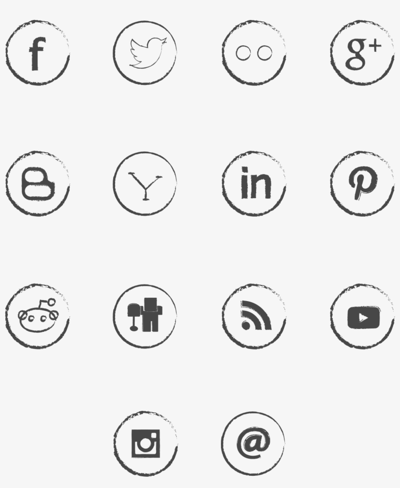 Social Media Icons - Circle, transparent png download
