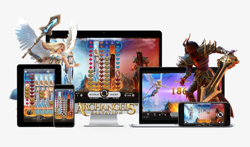 The 6 Reel, 12 Row Video Slot Sees Players Join The - Archangels Salvation Png, transparent png download