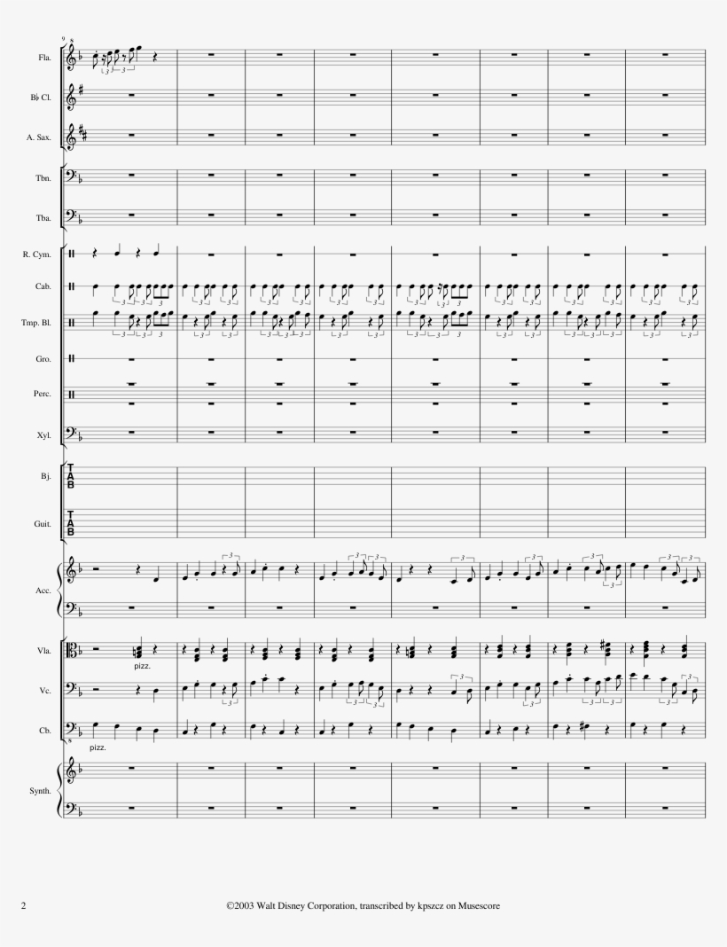 Toontown Online Theme Sheet Music Composed By Jamie - Number, transparent png download