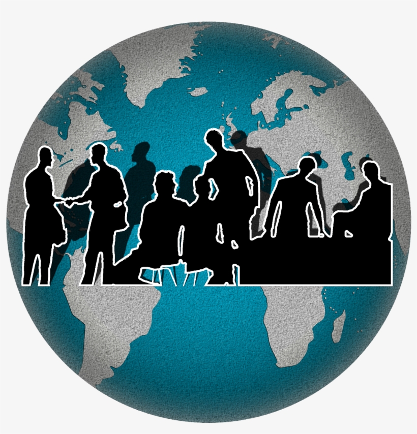 Teamwork Png - Globe With White Continents, transparent png download