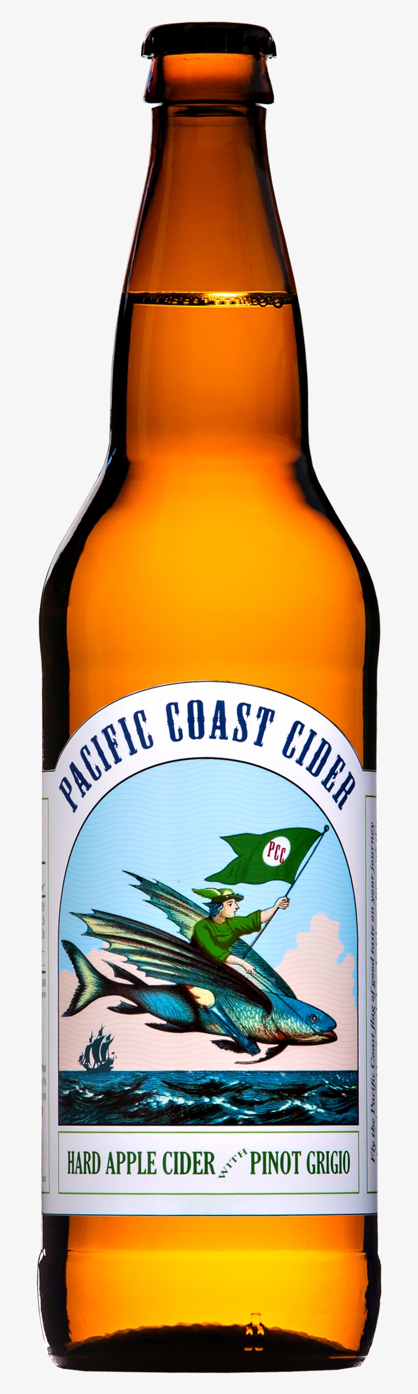 Cider Brother's Pacific Coast Cider Hard Apple Cider - Beer Bottle, transparent png download