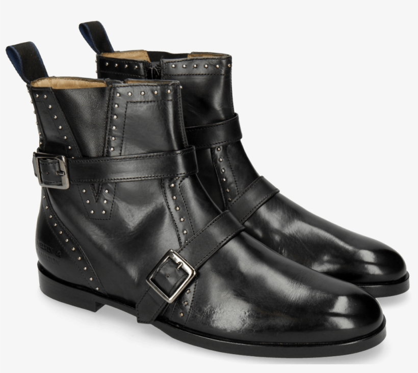 Ankle Boots Susan 54 Black Nappa Black Straps Rivets - Susan 54 Melvin Und Hamilton, transparent png download