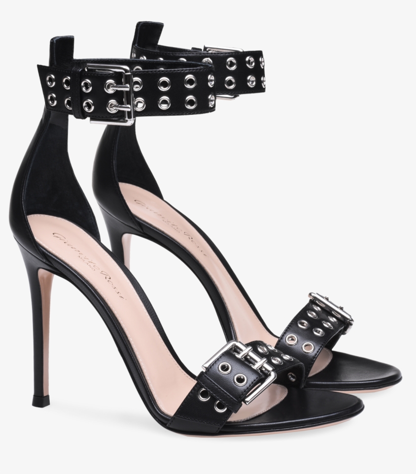 Kally 105, Sandal In Black Nappa With Belt Straps - Basic Pump, transparent png download