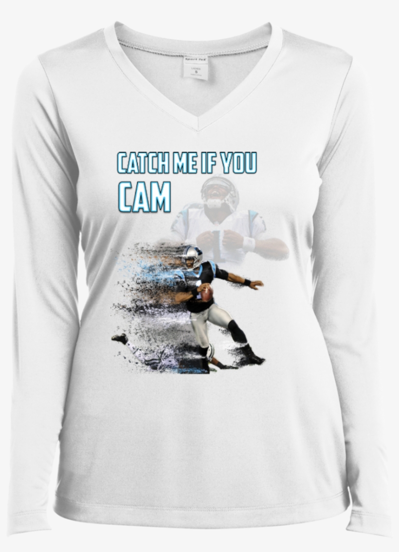 Cam Newton Panthers Custom Designed Fan Ladies Long - Shirt, transparent png download