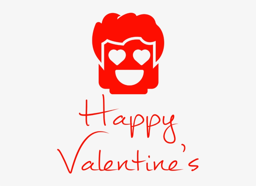 Happy Valentines Love Face - Valentine's Day, transparent png download