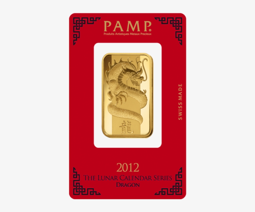 1 Oz Gold Pamp Suisse Dragon Bar - Pamp Suisse Dragon Gold Bar, transparent png download
