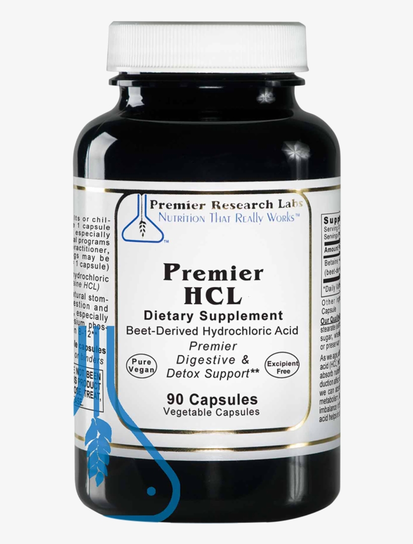 Hydrochloric Acid Supplement, 90 Capsules - Premier Research Labs Probiotic, transparent png download