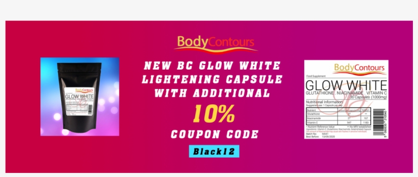 New Bc Glow White Lightening Capsule With Coupon Code - Banner, transparent png download