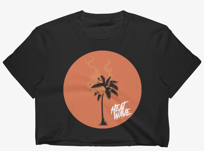 Heat Wave - Retro - Crop Top - Peach Emoji Crop Top, transparent png download