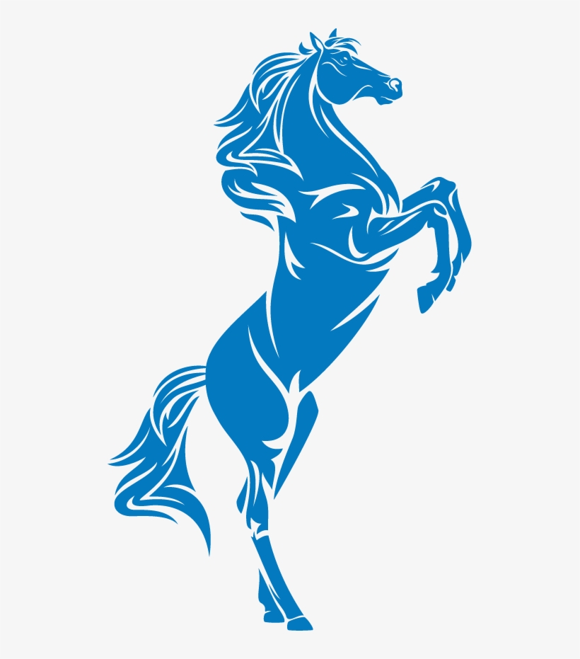 Merrill Road Elementary - Horse White And Black Vector, transparent png download