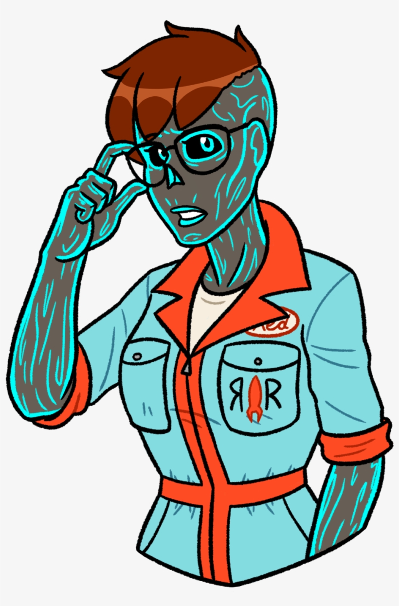 She's A Bit Self-conscious About It - Ghoul Fallout Oc, transparent png download