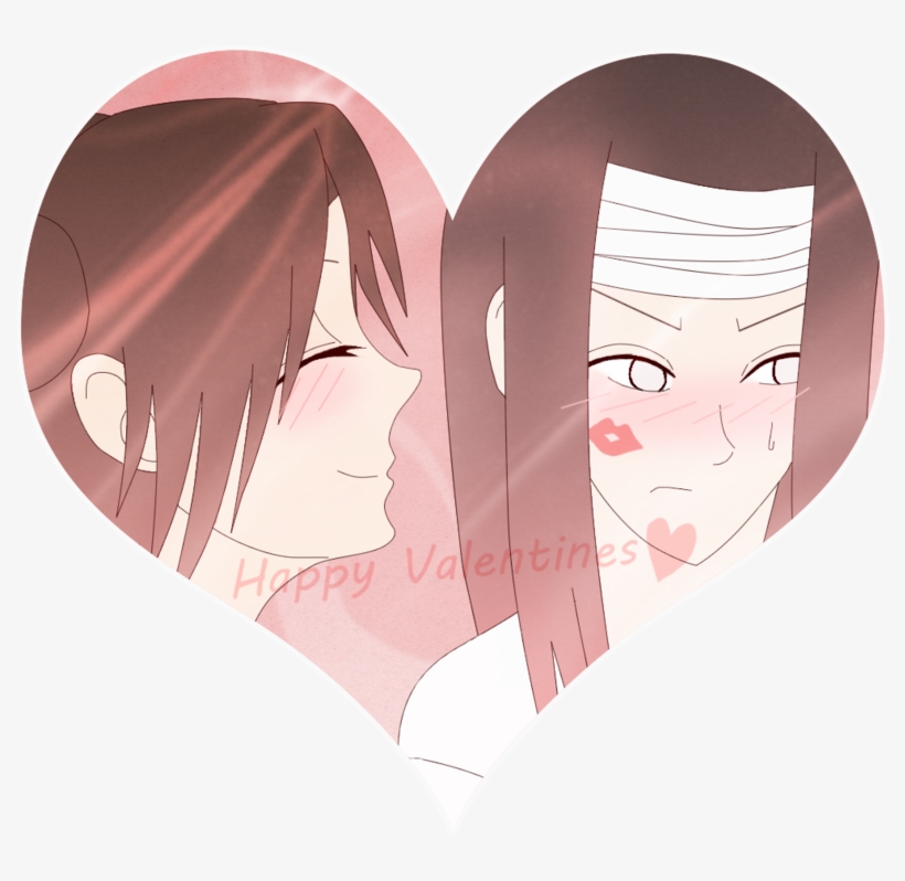 Awwwww Tenten U Only Gave Neji An Cheeck Kiss - Illustration, transparent png download