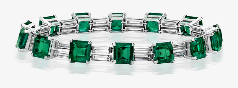 Emerald And Diamond Bracelet - Emerald Bracelet Png, transparent png download