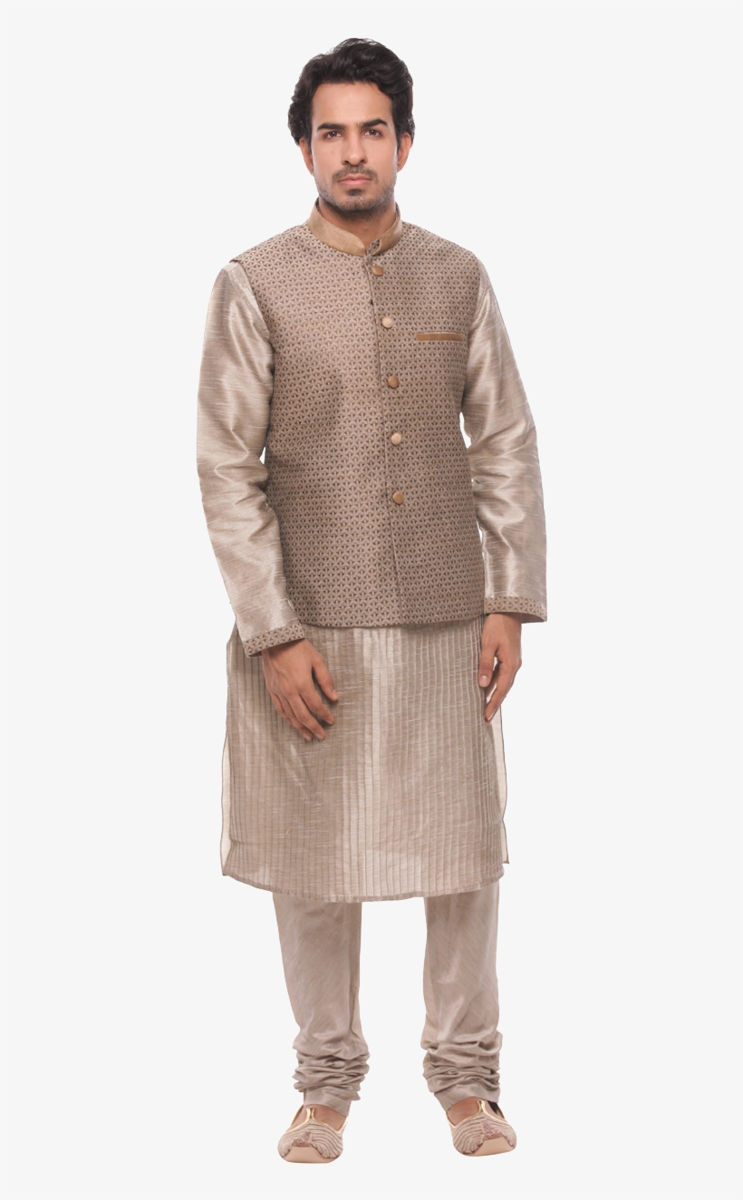 Traditional Jacket With Kurta Set - Kurta, transparent png download