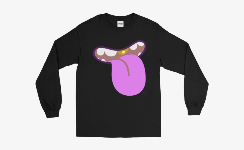 Tongue Owt Long Sleeve T-shirt - Halloween Cat T Shirts, transparent png download