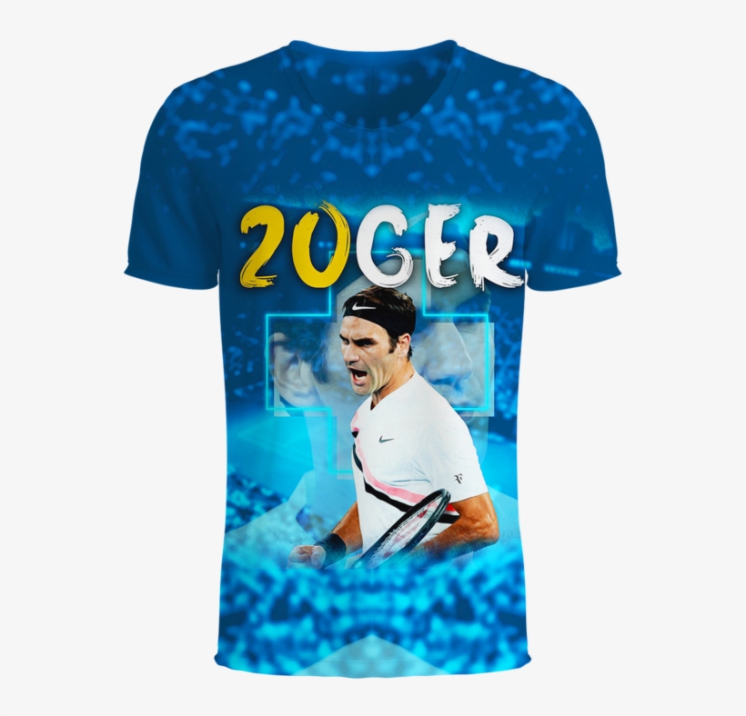Roger Federer Tennis 3d T-shirt - Active Shirt, transparent png download