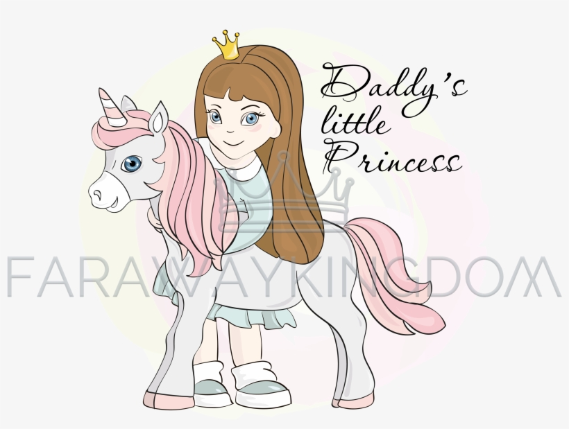 Daddy Princess Children Cartoon Vector Illustration - Invitation, transparent png download