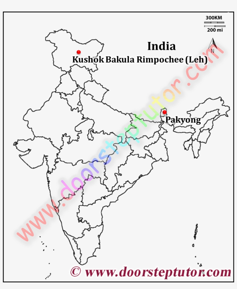 Pm Modi Inaugurates Sikkim's First-ever Airport - Political Map Of India, transparent png download