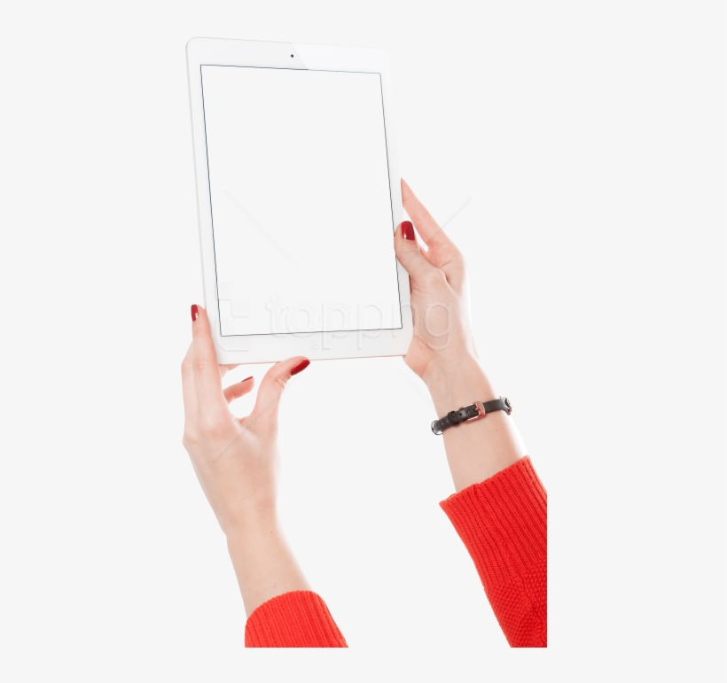 Free Png Girl Hand Holding White Tablet Png Images - Girl Hand Holding Png, transparent png download