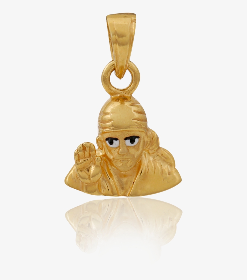 Divine Sai Baba Gold Pendant - Pendant, transparent png download