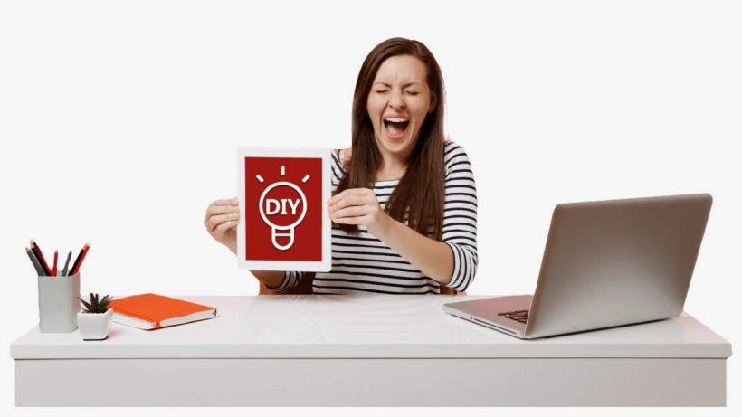 Woman In A Desk Minadmin2018 12 23t15 - Netbook, transparent png download