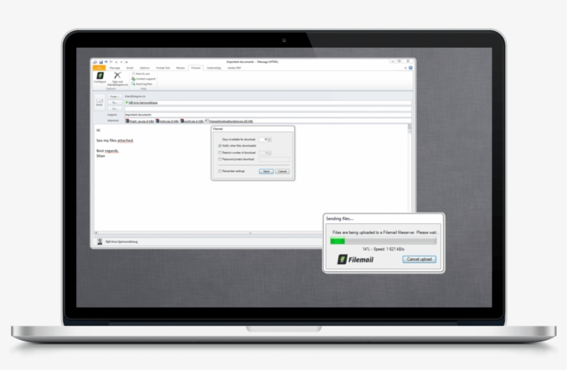 Filemail Outlook Addin - Filemail, transparent png download