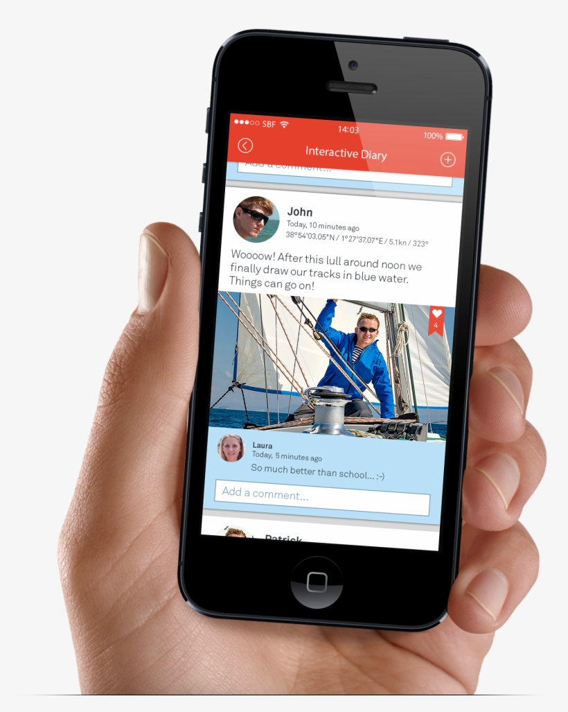 Sbf01 Iphone Hand Appscreens 0 7 Interactive-diary - Apple Imessage, transparent png download